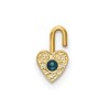 Black Bow Jewelry Dec Synthetic Blue Topaz 14k Yellow Gold Heart Pendant Enhancer, 5mm - 3 of 4