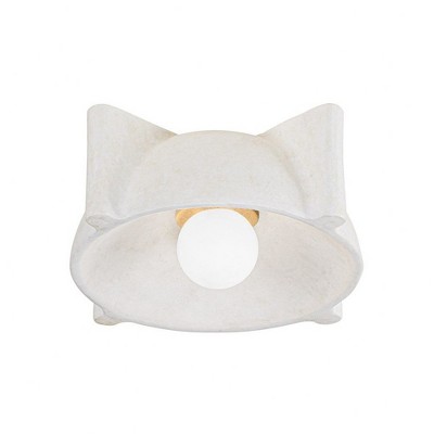 Troy Lighting Modesto 1 - Light Flush Mount in  Vintage Gold Leaf/Ceramic Fossil White