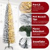 Artificial Christmas Tree with Pinecone Decorations and All-Natural Hinged Branches—Premium Pre-Lighted Christmas Tree with Snowflake Ornaments - 3 of 4