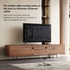 Luck Live 94.48" tv stand medieval modern walnut color TV cabinet - image 3 of 4