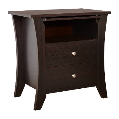 Banbridge 2 Drawer Nightstand with Open Shelf Espresso - HOMES: Inside + Out