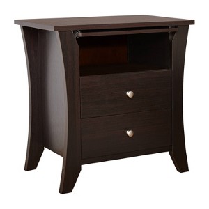 Banbridge 2 Drawer Nightstand with Open Shelf Espresso - HOMES: Inside + Out - 1 of 4