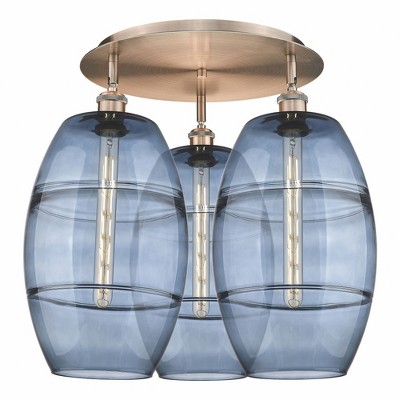 Vaz - 3 Light Flush Mount In Industrial Style-19.5 Inches Tall and 21.75 Inches Wide