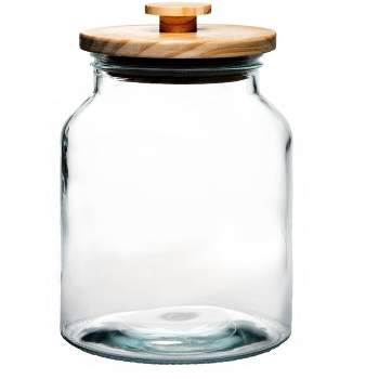 Joyful Round Glass Cookie Jar With Airtight Lids - 67 Oz Candy Jar, Dog  Treat Container, Laundry Detergent Container - Set Of 2 : Target