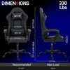 Bosmiller Ergonomic Gaming Chair Racing Style Office Chair, Computer Desk Chair, Swivel Reclining PU Leather PC Gamer Chair - 2 of 4