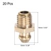 Unique Bargains Brass Straight Hydraulic Grease Fitting Accessories 20 Pcs - 2 of 4