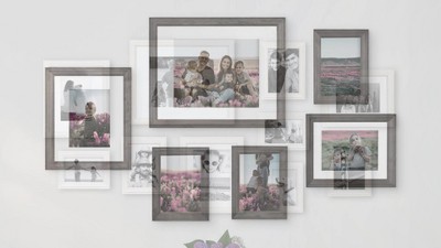 Bordeaux Dark Brown Wood 6-Piece Frame Set