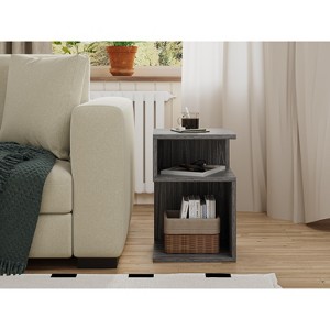 20'' S-Shaped End Table and Bookcase With Open Storage Shelves - Tree City - 1 of 4