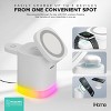 iHome 3-in-1 Wireless Charging Stand, 15W Fast Charge, LED Light, MagSafe Compatible, Foldable Design - 2 of 4