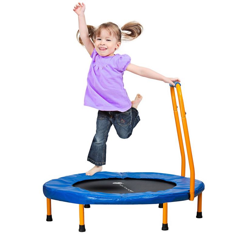 New Bounce 36" Foldable Mini Trampoline with Handlebar - Max of 150 Lbs, 2 of 7