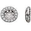 Pompeii3 3/4ct Diamond Earring Studs Jackets 14K White  (5.5-6mm) - image 4 of 4