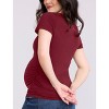 Women's V-Neck Side-Ruched Maternity Short Sleeve Tee | Motherhood Maternity - 2 of 4