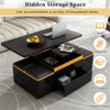 RISOKEYS 47.2" Lift-Top Coffee Table - Modern Space Saving Center Table with Foldable Top and 4 Storage Stools for Living Room - 2 of 4