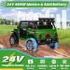 JOYRACER 24V 2-Seater Ride-On Toys Truck for Kids, 2×200W Motors, Electric Toys Car w/ 4 Wheels Spring Suspension, 3 Speeds, LED, Bluetooth Music - 3 of 4