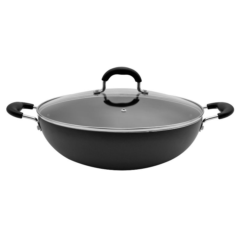 Starfrit 12-In. Covered Fry Pan with Stainless Steel Handle, Black, 3 of 7