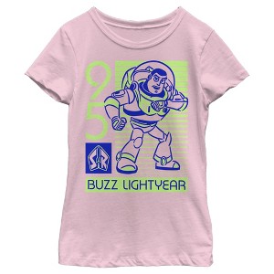 Girl's Toy Story Neon Buzz T-Shirt - 1 of 4