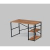 NicBex Home Office Desk 47" W Modern Writing Desk with 2-Tier Open Storage Shelf, Wooden Desktop and Metal Legs for Office, Study, Living Room - 4 of 4