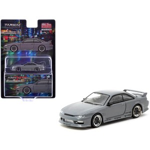 Nissan Silvia (S14) Vertex RHD (Right Hand Drive) Gray "Global64" Series 1/64 Diecast Model by Tarmac Works - 1 of 4