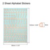 Unique Bargains 3D Small Self-Adhesive A to Z Letter Resin Sticker 2 Sheets - 2 of 4