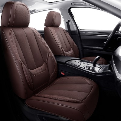 Coverado Front Seat Covers Stylish Waterproof Faux Leather Auto Seat ...