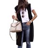 Womens Long Vests Sleeveless Draped Lightweight Open Front Sweater Cardigan Layering Vest - 2 of 4
