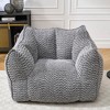 Spassway Chenille Sofa with Armrest Bean Bag for Living Room Single Upholstered Sofa Chair for Bedroom - 2 of 4