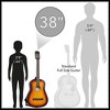 Ashthorpe Beginner Acoustic Guitar, Basic Starter Kit with Gig Bag and Accessories - 4 of 4