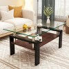 Coffee Tables Rectangular, Coffee Tables Contemporary With Tempered Glass Tabletop And Mdf Layer, Coffee Tables Modern-Cuddlewood - 2 of 4