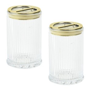 Cameo Toothbrush holder, Holds Your Toothbrushes and Toothpaste - Great Makeup Brush Holder, Non-Slip Protective Silicone Feet, Heavy Duty Glass - 1 of 4