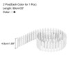 Unique Bargains Wood Iron Wire Decorative Miniature Picket Fence 35.4 Inch White + Brown 1 Set - 2 of 4