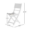 PAGED Patio Dining Chairs,Modern Outdoor Dining Chairs with Folding Style,Armless Wood Chairs Suitable for Patio,Garden,2pc - 3 of 4