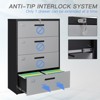 Mlezan Drawer Lateral File Cabinet: Lockable Metal Storage for Letter/Legal/F4/A4 Files.Large Deep Drawers,Ideal for Home or Office Use. - 4 of 4