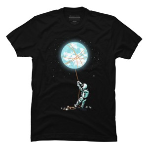 Men's Design By Humans Moon catcher By radiomode T-Shirt - 1 of 2
