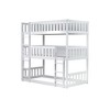 Ridstar 77.6 in. W Twin-Size Three-Tier Rubberwood Bed Frame with Ladder and Removable Guardrails-White - 4 of 4