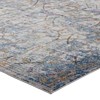Modway Minu Distressed Floral Lattice 8x10 Area Rug - Light Blue, Yellow and Orange,  100% Polypropylene ,  Tight Low Pile Weave - 3 of 4
