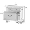ORRD Nightstand, Classic Style Nightstand, 2 Drawer Side Table - 3 of 4