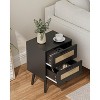 Rattan Night Stand, Modern nightstand Boho Bedside Table with 2 Drawer,Small End Side Table for Bedroom - 4 of 4