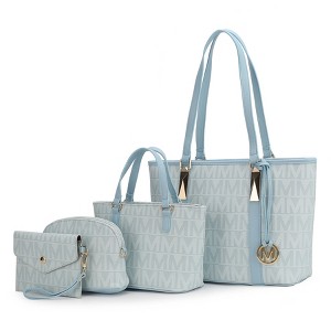 MKF Collection Marimar  M Signature Vegan Leather Women’s Tote – 4 Pcs set Handbag by Mia K - 1 of 4