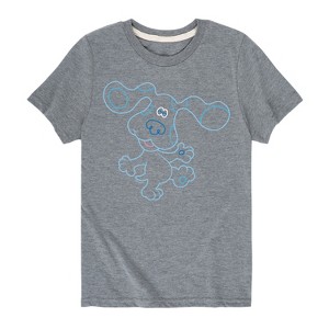 Boys' - Blue's Clues & You! - Blue Outline Short Sleeve Graphic T-Shirt - 1 of 4