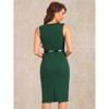INSPIRE CHIC Women's Belted Round Neck Sleeveless Casual Office Sheath Dress - 3 of 4