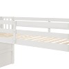 NicBex Twin Size Loft Bed Wooden Bed Frame with Storage Stairs and Full Length Guardrail, No Box Spring Required, Space saving - 4 of 4