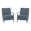 26.38" Polyester Modern Lounge Chairs Set of 2 with Metal Frame - 2 of 4