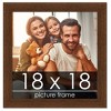PosterPalooza | Square Simple Brown Picture Frame - UV Acrylic, Foam Board Backing, Hanging Hardware - 2 of 4