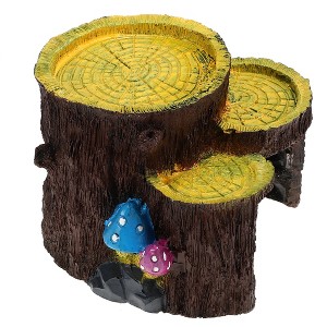 Unique Bargains Resin Tortoise Rock Turtle Basking Platform 7.5"x6.6"x4.9" Colorful 1 Pc - 1 of 4