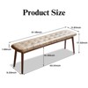 Sapphtopaz Modern Ottoman Shoe Bench Vanity Stool with Metal Legs Footstool Entryway Bench for Living Room, Bedroom, Fitting room - 2 of 4
