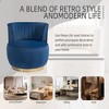 25.2" Velvet Swivel Barrel Chair with Foam Cushion and Armrests - 4 of 4