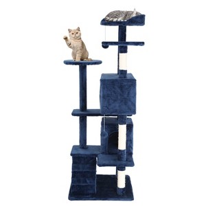 BestMassage Cat Tree 54/62/70/81 Inch Cat Tower with Sisal Scratching Post - 1 of 4