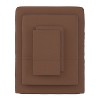 Hastings Home Twin Size Brushed Microfiber 3 Piece Bed Sheet and Linen Set with Stain Resistant Fitted and Flat Sheets - Brown - 2 of 4
