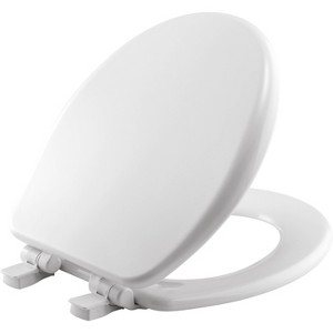 Mayfair by Bemis Alesio Enameled Wood Toilet Seat Removes for Easy Cleaning and Never Loosens White - 1 of 4