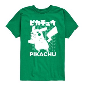 Boys' - Pokémon - Pikachu Kanji Short Sleeve Graphic T-Shirt - 1 of 4